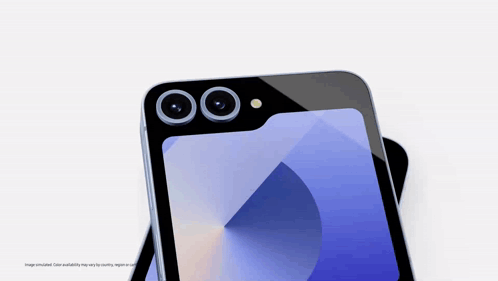 A Close Up Of A Cell Phone With Two Cameras On The Front GIF