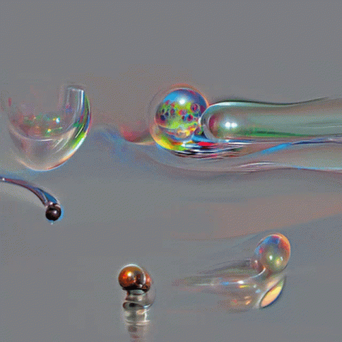 A Close Up Of A Colorful Object With A Reflection GIF