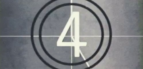 Countdown Clock Showing Number Four GIF