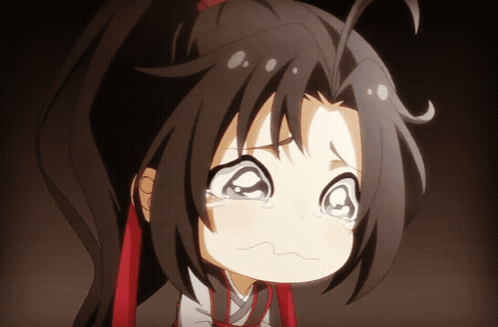 A Close Up Of A Crying Anime Character GIF