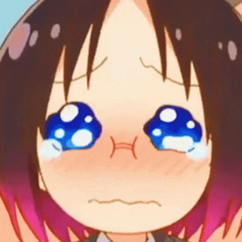 A Close Up Of A Crying Anime Girl 'S Face GIF