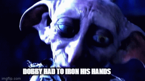 A Close Up Of A Dobby From Harry Potter GIF