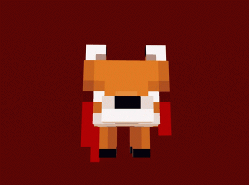 A Close Up Of A Fox 'S Face In A Video Game GIF