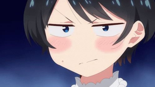 A Close Up Of A Girl Making A Funny Face With Her Eyes Closed GIF