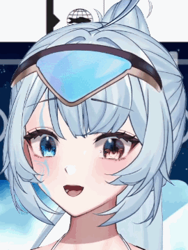 A Close Up Of A Girl 'S Face Wearing A Headband And Goggles GIF
