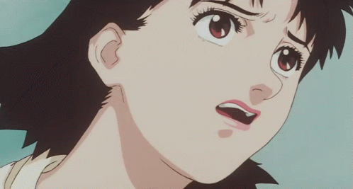 A Close Up Of A Girl 'S Face With A Surprised Expression GIF