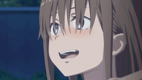 A Close Up Of A Girl 'S Face With A Surprised Expression GIF