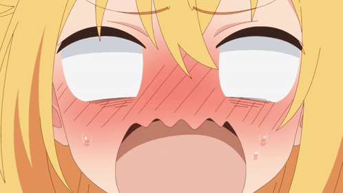 A Close Up Of A Girl 'S Face With A Tear Coming Out Of Her Eye GIF