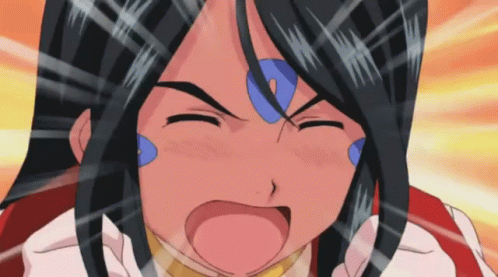 A Close Up Of A Girl 'S Face With Her Eyes Closed And Her Mouth Open GIF