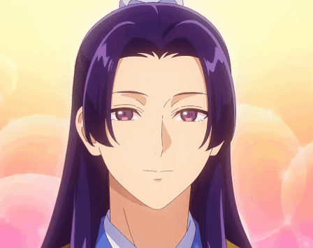 Girl's Face Close Up With Purple Hair GIF