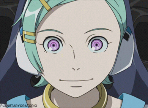 A Close Up Of A Girl 'S Face With Planetaryoratorio Written In The Corner GIF