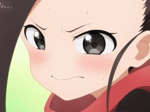 A Close Up Of A Girl 'S Face With Sweat Coming Out Of Her Nose GIF