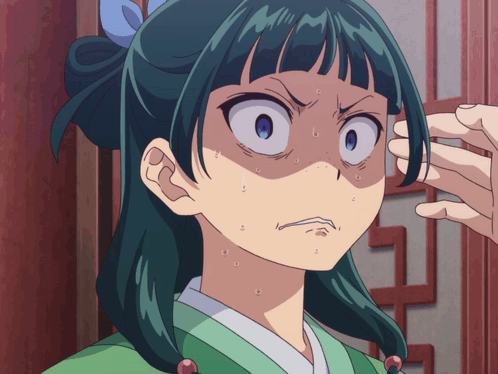 A Close Up Of A Girl 'S Face With Tears Coming Out Of Her Eyes GIF