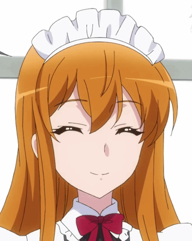 A Close Up Of A Girl Wearing A Maid Costume GIF
