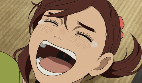 A Close Up Of A Girl With Her Mouth Open GIF