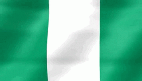 A Close Up Of A Green And White Flag Waving In The Wind . GIF