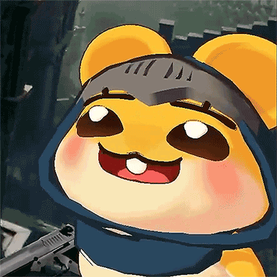 A Close Up Of A Hamster Wearing A Ninja Costume And Holding A Gun GIF