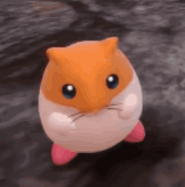 A Close Up Of A Hamster With Pink Feet Standing On A Rock . GIF