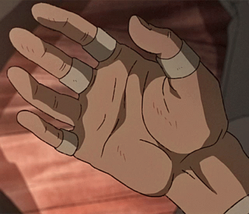 A Close Up Of A Hand With Bandages On It GIF