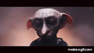 A Close Up Of A Harry Potter Character Named Dobby GIF
