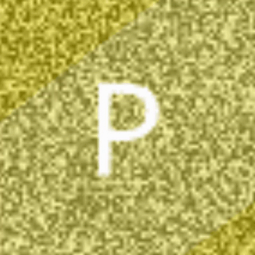 A Close Up Of A Letter P On A Yellow Background GIF