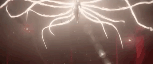 A Close Up Of A Lightning Bolt In A Dark Room . GIF