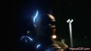 A Close Up Of A Lightning Bolt On A Dark Background GIF