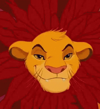 A Close Up Of A Lion 'S Face From The Lion King With Its Mouth Open . GIF