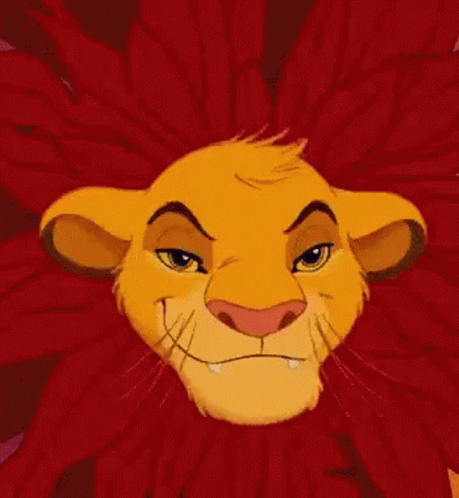 A Close Up Of A Lion 'S Face From The Lion King With Its Mouth Open . GIF