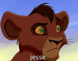 A Close Up Of A Lion 'S Face With The Word Jesse Above It GIF