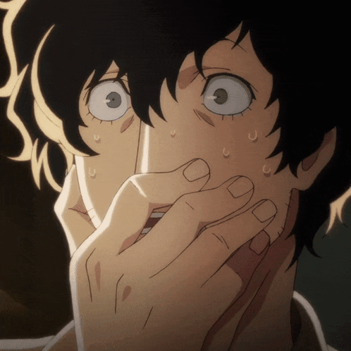 Man Covering Mouth With Hand GIF