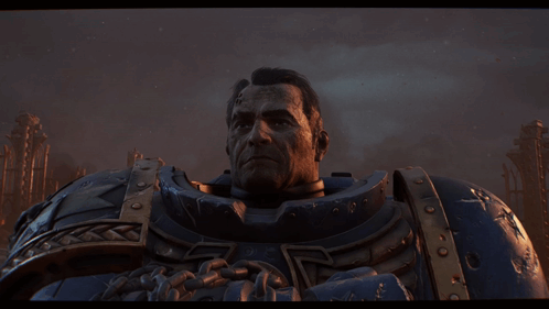 A Close Up Of A Man In A Blue Suit GIF