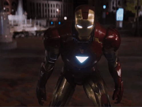 Close Up Of Man In Superhero Suit GIF
