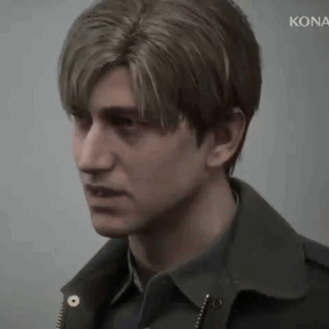 A Close Up Of A Man 'S Face In A Video Game With A Serious Look On His Face . GIF