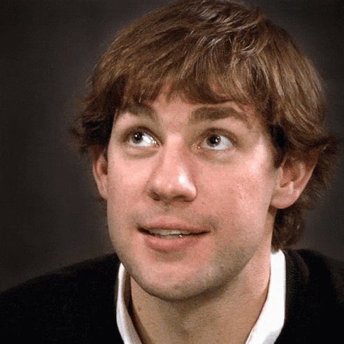 A Close Up Of A Man 'S Face Looking Up GIF