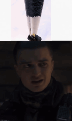 a close up of a man 's face next to a picture of a person 's face