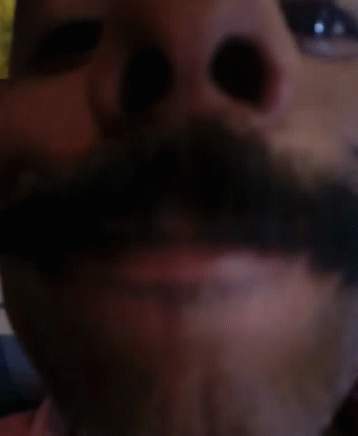 A Close Up Of A Man 'S Face With A Beard And Mustache GIF