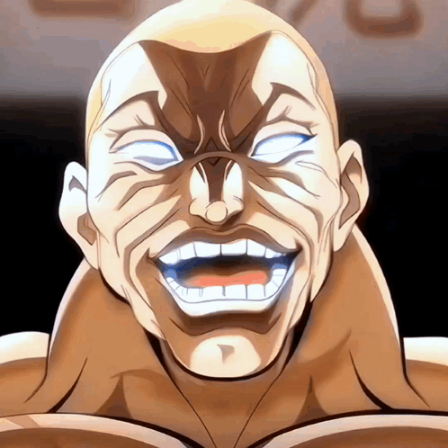 A Close Up Of A Man 'S Face With A Big Smile On His Face GIF