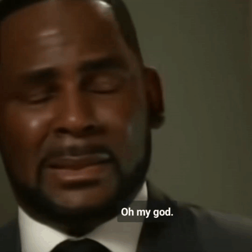 A Close Up Of A Man 'S Face With A Caption That Says Oh My God GIF