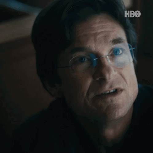 A Close Up Of A Man 'S Face With A Hbo Logo On The Bottom GIF