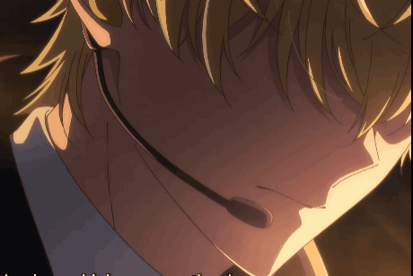 A Close Up Of A Man 'S Face With A Headset On GIF