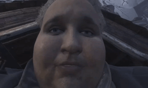 A Close Up Of A Man 'S Face With A Huge Chin GIF