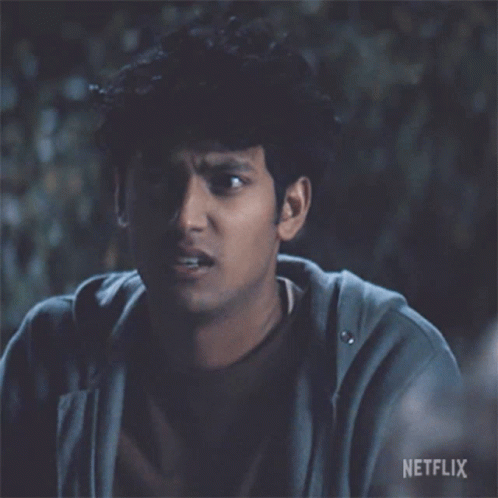 A Close Up Of A Man 'S Face With A Netflix Logo On The Bottom GIF