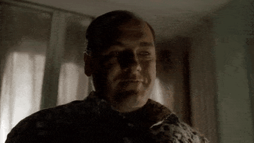 A Close Up Of A Man 'S Face With A Shadow On His Face . GIF