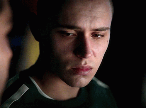 A Close Up Of A Man 'S Face With A Tear Coming Out Of His Eye GIF