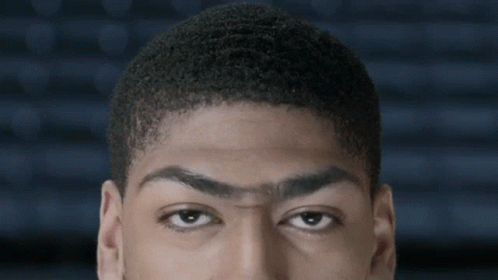 A Close Up Of A Man 'S Face With A Very Sparse Eyebrow GIF