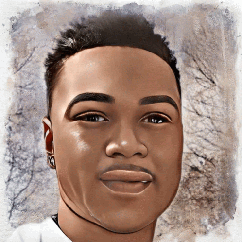 A Close Up Of A Man 'S Face With A White Shirt On GIF
