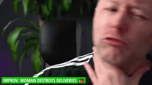 A Close Up Of A Man 'S Face With A Woman 'S Hand On It . GIF