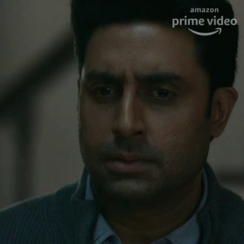 A Close Up Of A Man 'S Face With An Amazon Prime Video Logo In The Corner GIF
