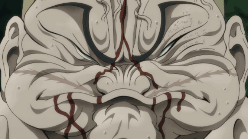 A Close Up Of A Man 'S Face With Blood Coming Out Of His Nose And Mouth GIF